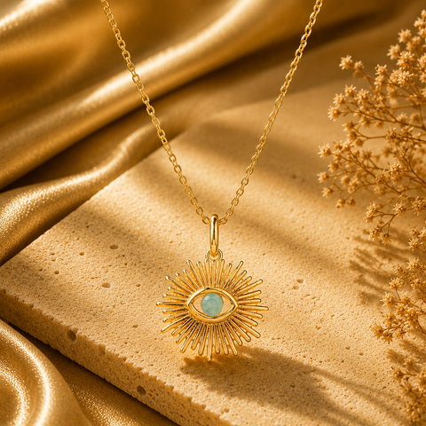 Lucy Silver Amazonite Pendant