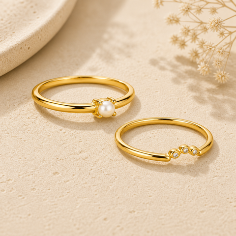 Nora Silver Adjustable Ring Set