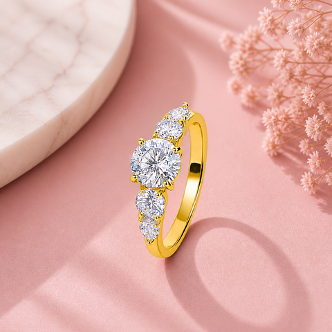 Pia Silver Diamond Adjustable Ring