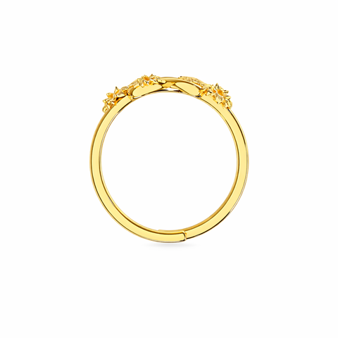 Aery Silver Birds Adjustable Ring