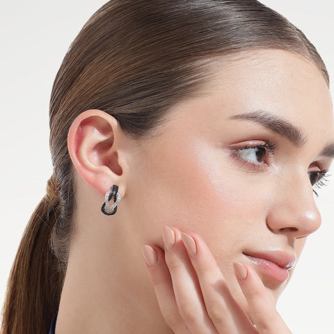 Bela Silver Black Spinel Earrings