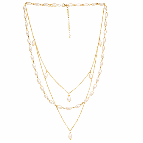 Myra Silver Pearl Necklace