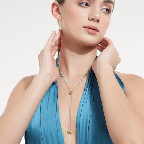 Lia Sterling Silver Oval Amazonite Necklace