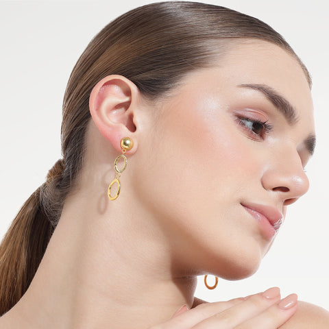 Cara Sterling Silver Organic Dangle Earrings