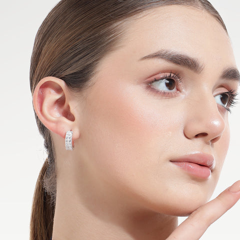 Lina Sterling Silver Elegant Huggies Earrings