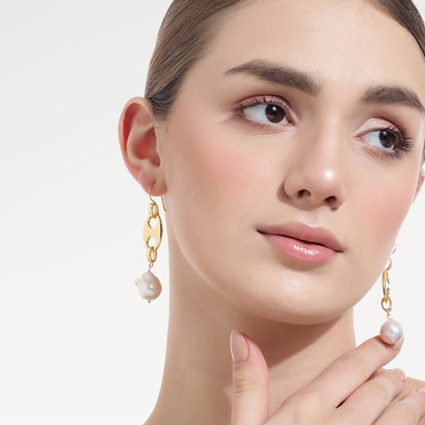 Rina Silver Pearl Earrings