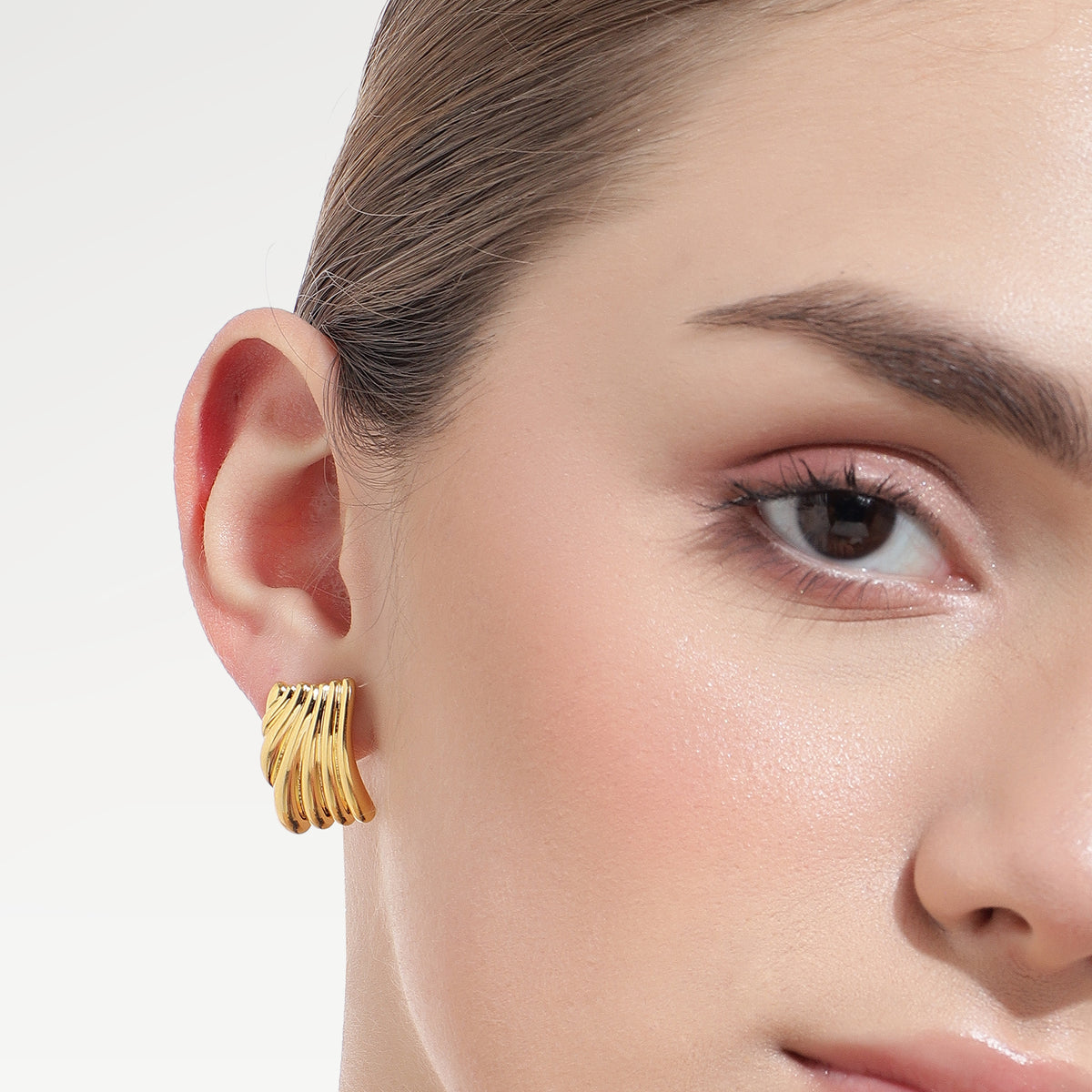 Zoe Gold Plated Elegant Earrings Set