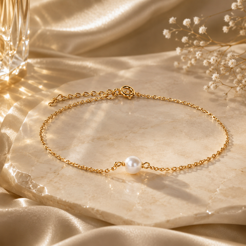 Esha Silver Pearl Bracelets