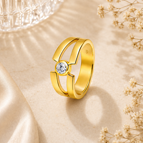 Kai Silver Diamond Adjustable Ring