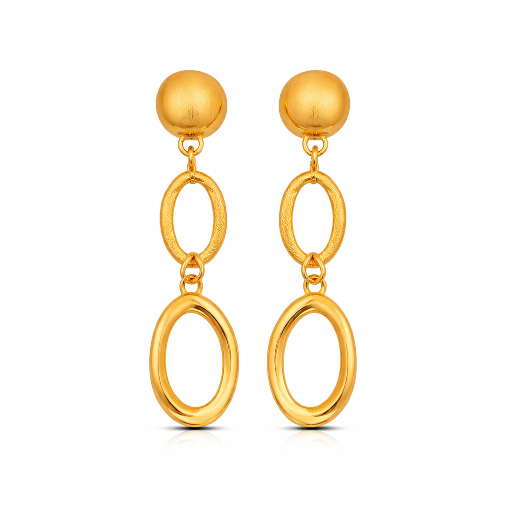 Cara Silver Organic Earrings