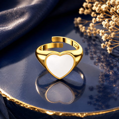Xena Silver Heart Adjustable Ring