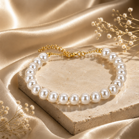 Elin Silver Pearl Bracelets