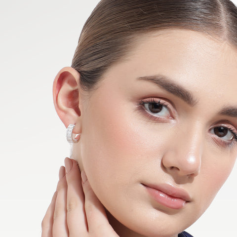 Lina Sterling Silver Elegant Huggies Earrings