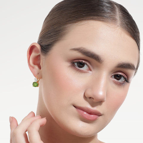 Sara Sterling Silver Quartz Stud Earrings