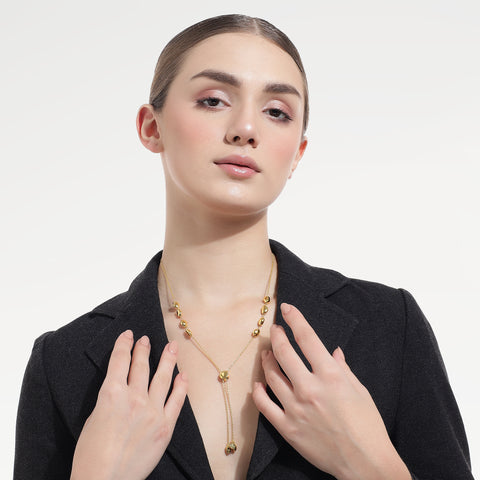 Cora Silver Slider Necklace