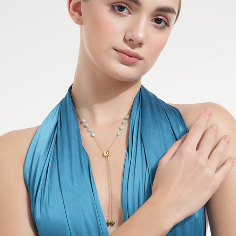 Lia Sterling Silver Oval Amazonite Necklace