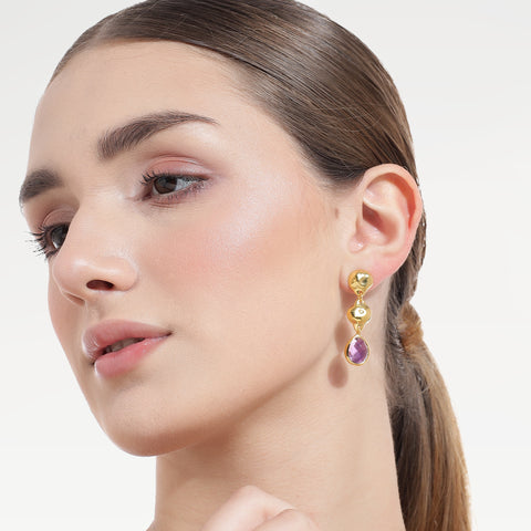 Zia Silver Amethyst Earrings