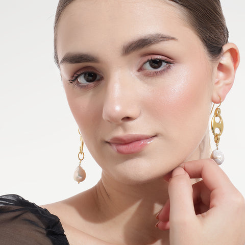 Rina Silver Pearl Earrings