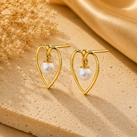 Oana Silver Pearl Earrings