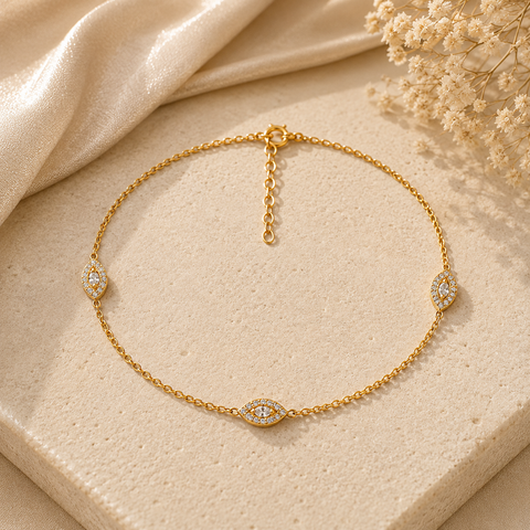 Ayle Silver Zirconia Anklet