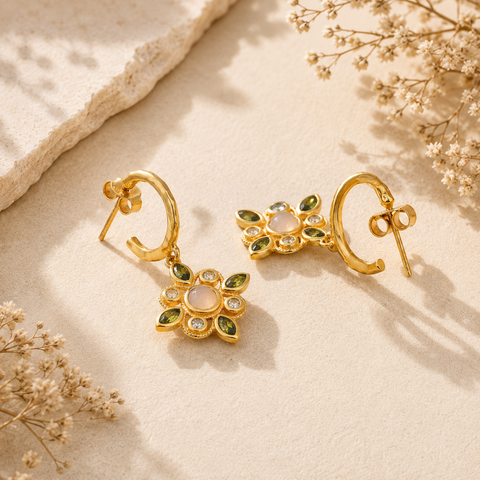 Asia Silver Zirconia Earrings