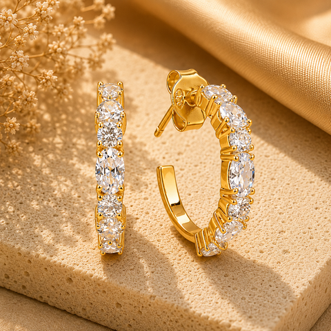 Jyra Silver Zirconia Earrings