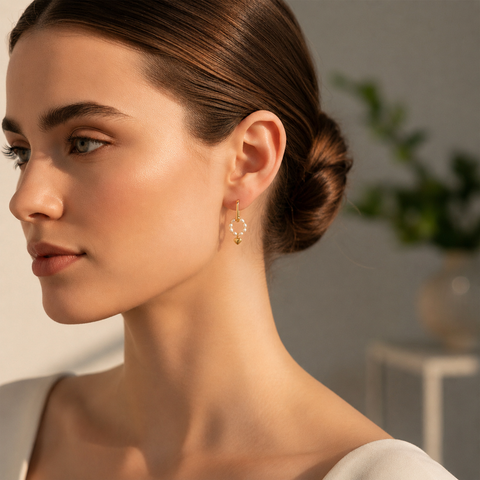 Eli Silver Pearl Earrings