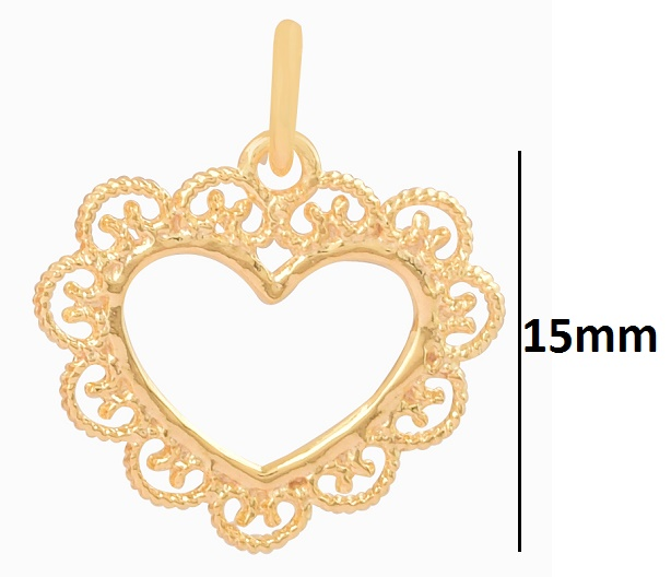 Ava Yellow Gold Elegant Heart Pendant