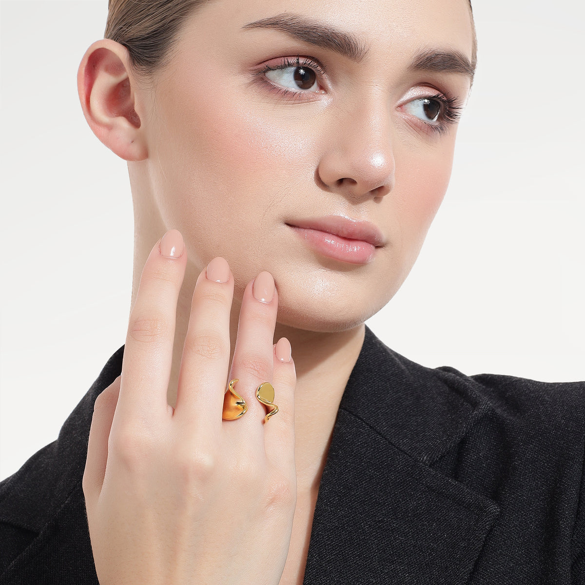 925 Sterling Silber Klassisch Eleganter Ring mit Tansanit Cubic Zirkon und Multi Steinen