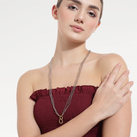 Cleo Sterling Silver Smoky Quartz Necklace