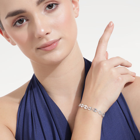 Luna Sterling Silver Oval Link Bracelets