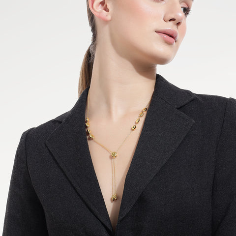 Cora Silver Slider Necklace