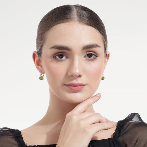 Sara Sterling Silver Quartz Stud Earrings