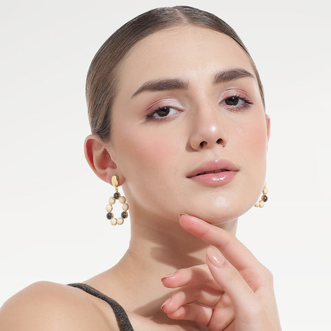 Sia Silver Round Earrings