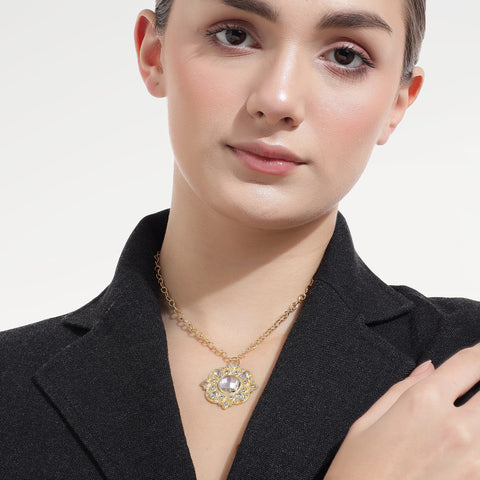 Amy Silver Zirconia Necklace