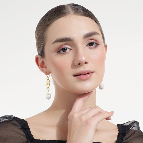 Rina Silver Pearl Earrings