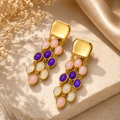 Rita Silver Amethyst Earrings