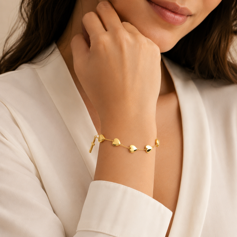 Huni Silver Heart Bracelet