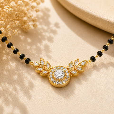 Cyna Silver Mangalsutra