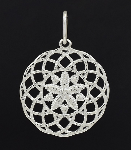 Zoe Sterling Silver Floral Pendant