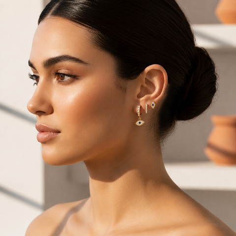 Demi Silver Earrings Set