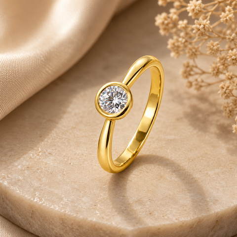 Sara Silver Diamond Adjustable Ring