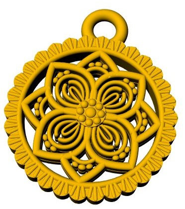 Lily Sterling Silver Floral Pendant