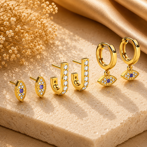 Demi Silver Earrings Set