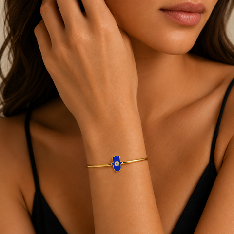 Woin Silver Evil Eye Bracelet