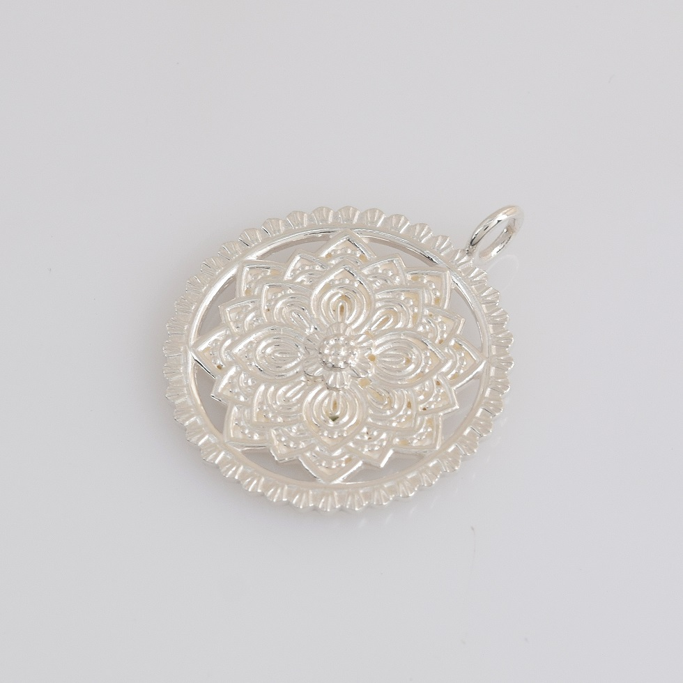 Ella Sterling Silver Floral Pendant