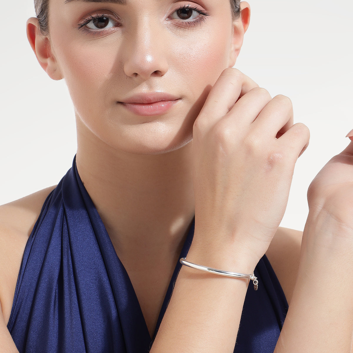 Mia Sterling Silver Plain Elegant Bracelet