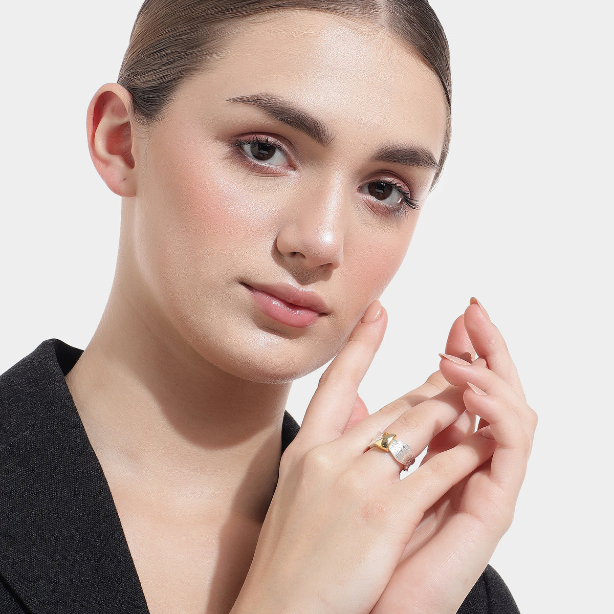 Bague élégante classique en argent sterling 925 avec perle