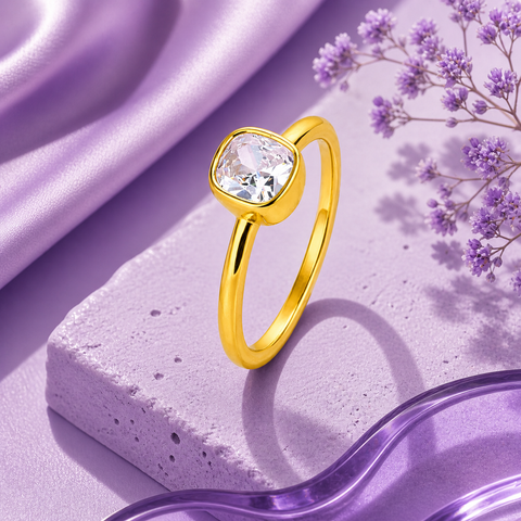Ava Silver Zirconia Adjustable Ring