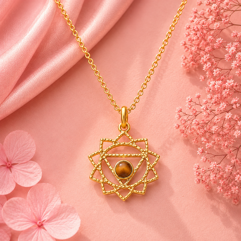 Lily Silver Plexus Chakra Pendant